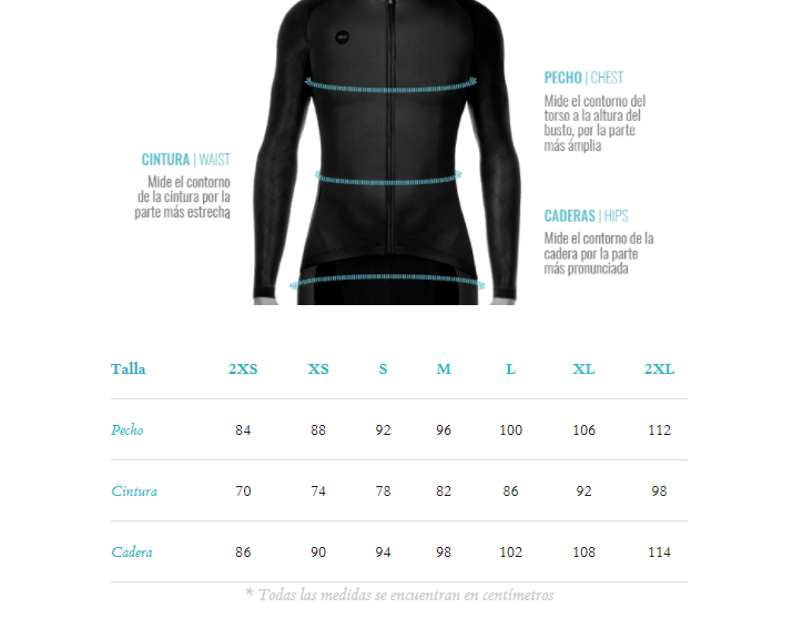 talla impermeable